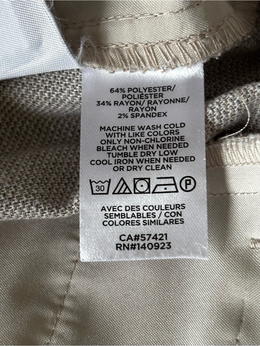 LOFT Paperbag Tie-Waist Pants Tan Size LP Petite - Picture 4 of 4